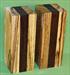 Blank #729 - Zebrawood & Peruvian Walnut - 2 Blanks ~ 2 1/4 x 2 5/8 x 6 ~ $19.99